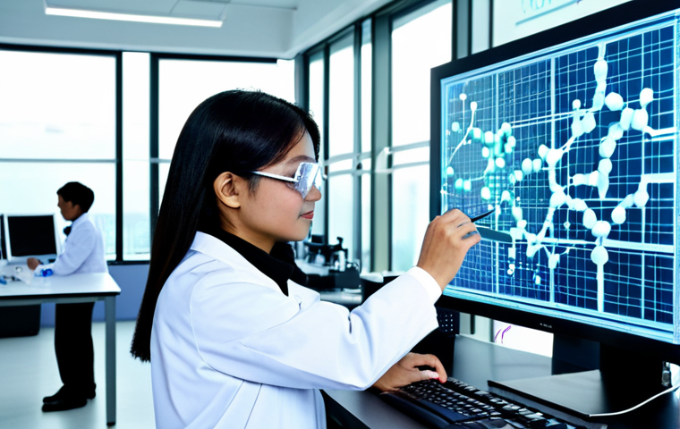 Pharmaceutical Research**

"A team of Malaysian scientists in a brightly lit, modern laboratory setting, fully clothed in lab coats and safety glasses, working collaboratively around a holographic display showing a complex molecular structure. The holographic projection highlights key interactions within the molecule. Background elements include advanced lab equipment and computer workstations. Focus on the dedication and innovation of the team. safe for work, appropriate content, professional environment, perfect anatomy, natural proportions, professional."

**