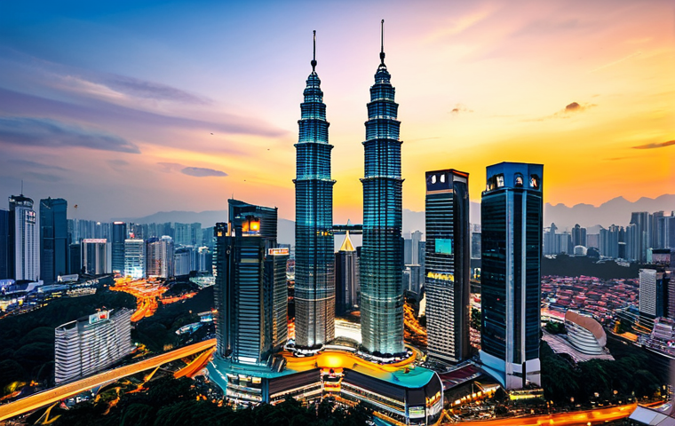 양자 컴퓨팅의 패턴 인식 응용 - **Modern Kuala Lumpur Skyline**: "A panoramic view of the Kuala Lumpur skyline at sunset, featuring ...
