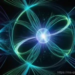 양자 컴퓨터의 글로벌 시장 전망 - **Prompt:** A futuristic, highly abstract visualization of quantum entanglement and superposition. I...