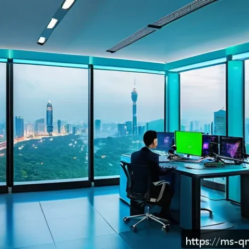 양자 컴퓨팅의 트렌드와 미래 전망 - A futuristic Malaysian quantum computing laboratory interior, showcasing advanced superconducting qu...